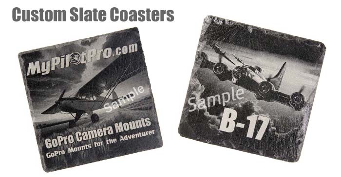 OpenAirNet Media - Laser Slate Coaster Examples